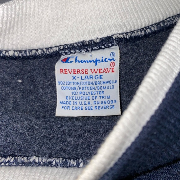 Champion Navy Vintage Crew Neck - Picture 4 of 4